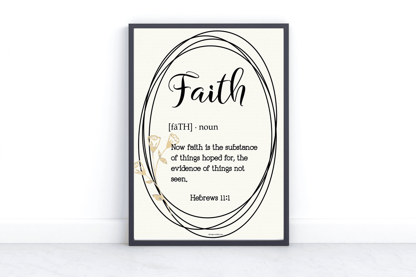 Hebrews 11:1 Faith Based Art Print Basic Mockup