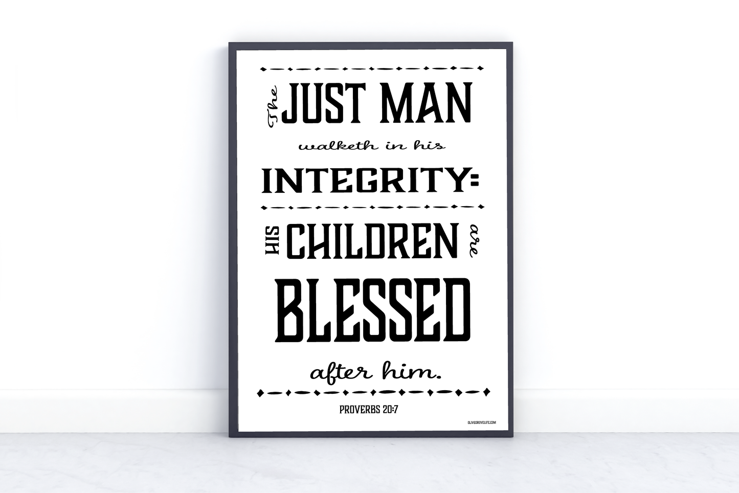 Proverbs 20:7 Wall Art