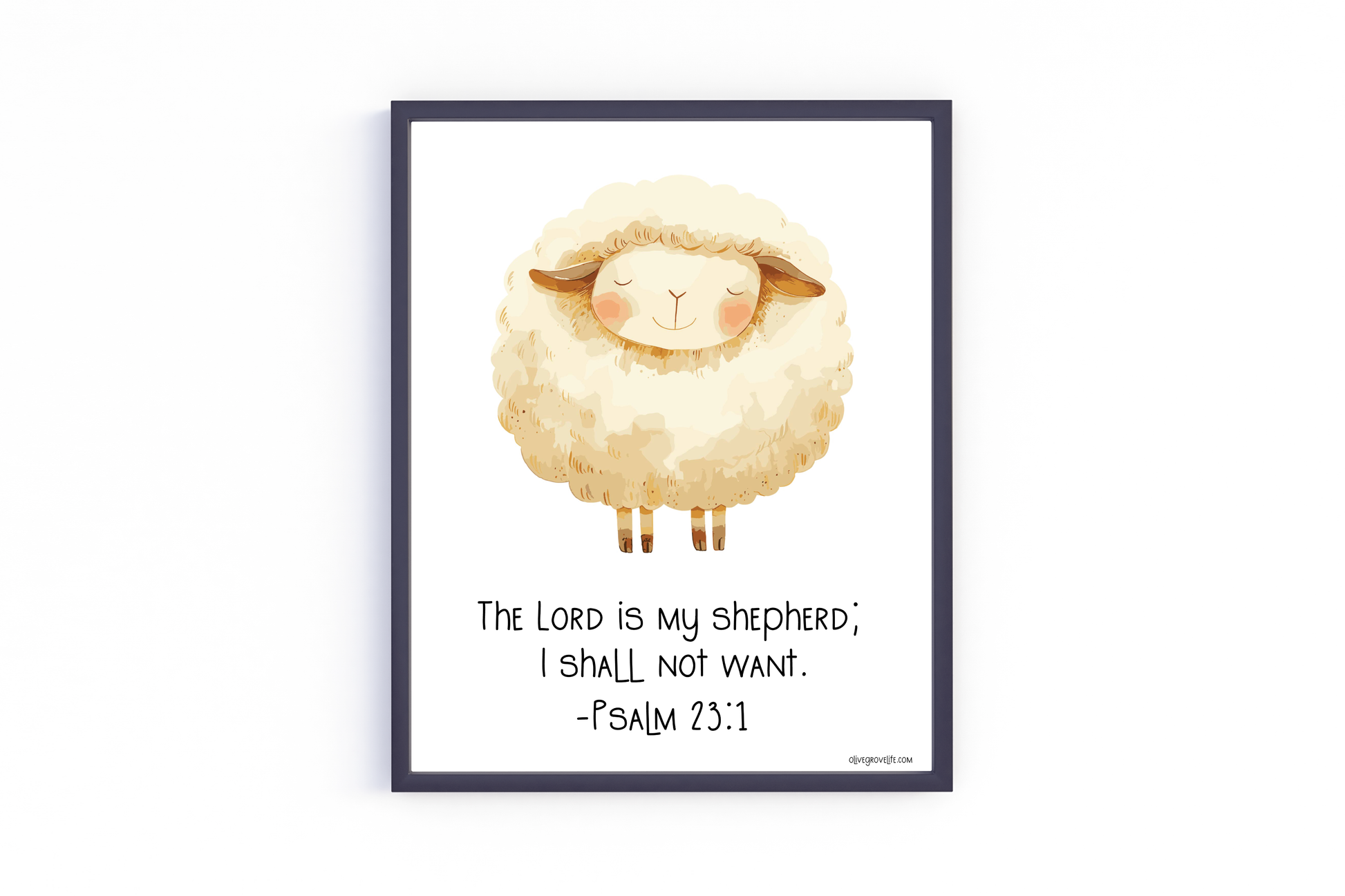 Psalm 23 and 1 - Sheep Art Print