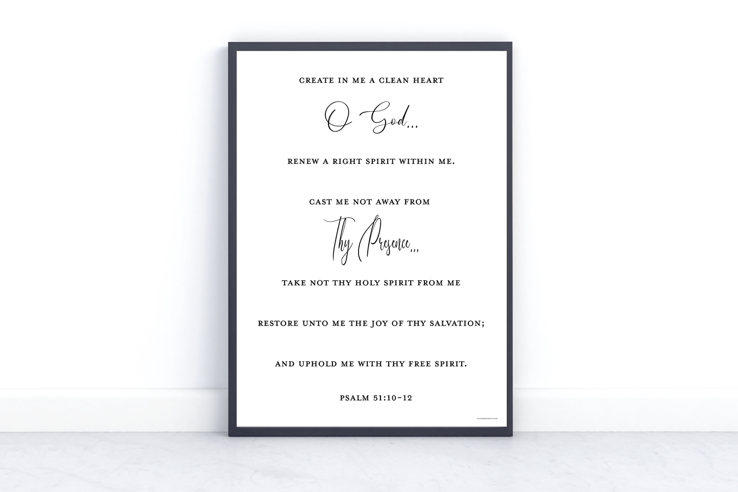 Psalm 51:10-12 Wall Art
