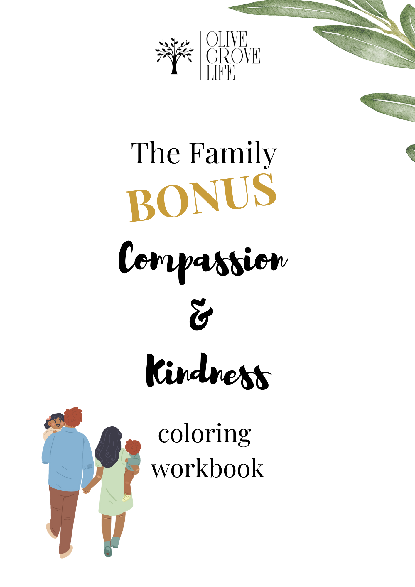 Compassion and kindness coloring workbook cover