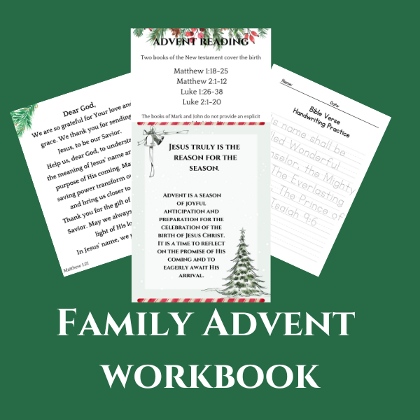 Family Advent Coloring Workbook Digital Product