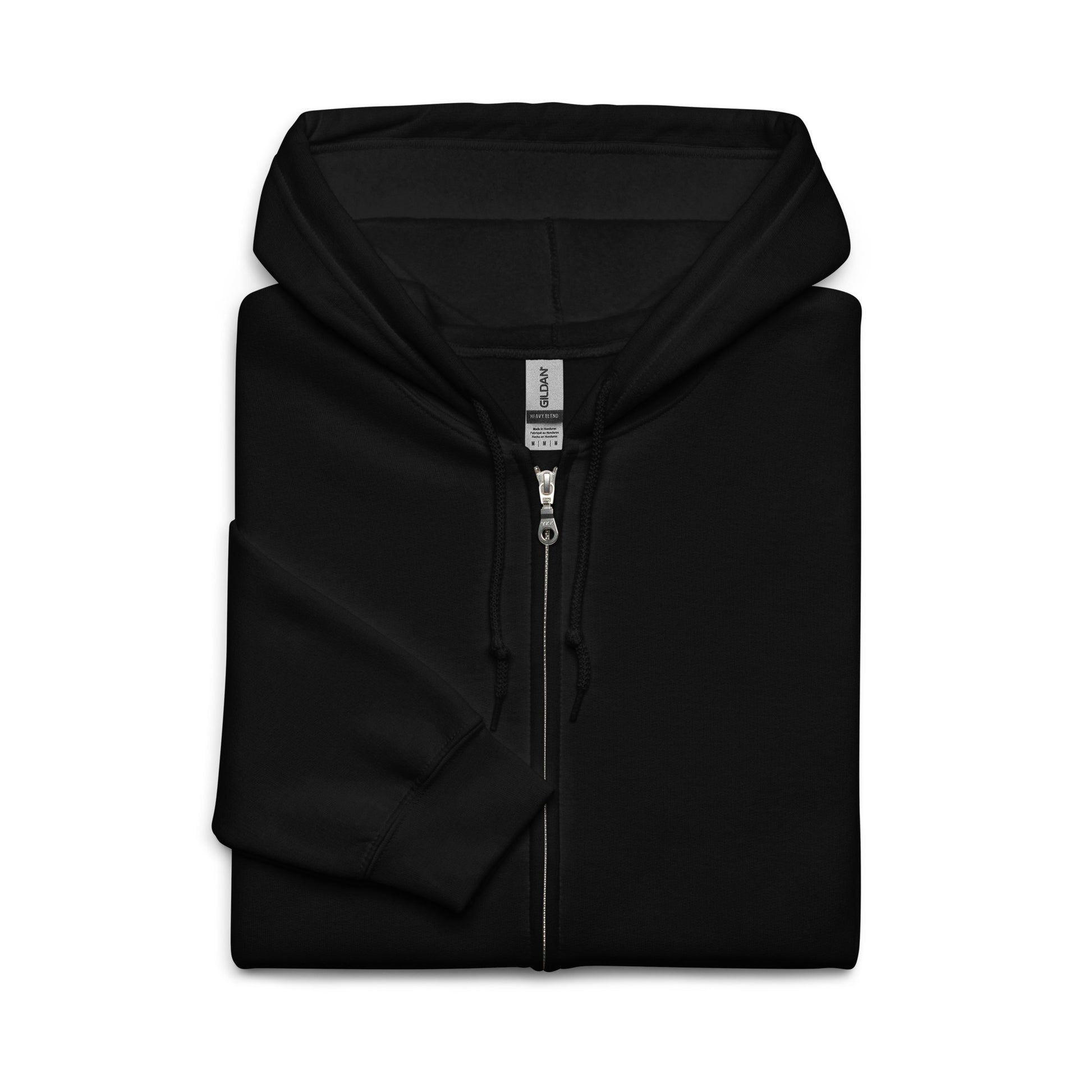 Hallelujah unisex heavy-blend zip hoodie black folded