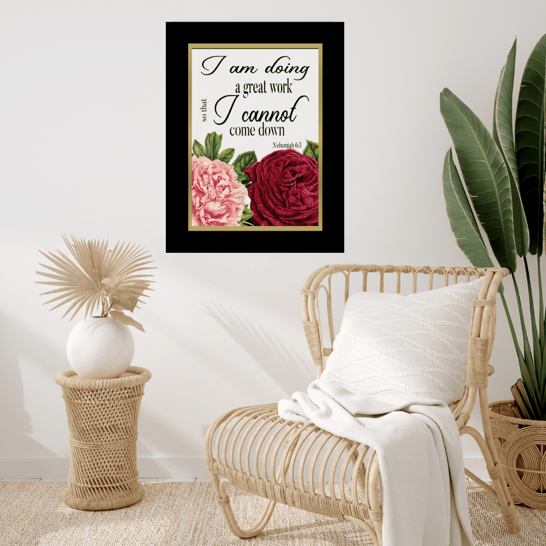 Nehemiah 6:3 Scripture Art Print – Olive Grove Life