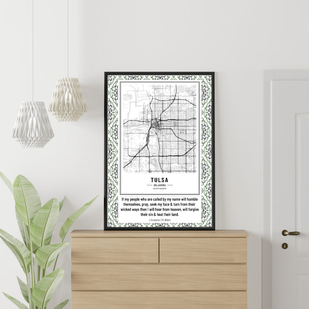 2 Chronicles 7:14 Tulsa OK Art Print drawer mockup