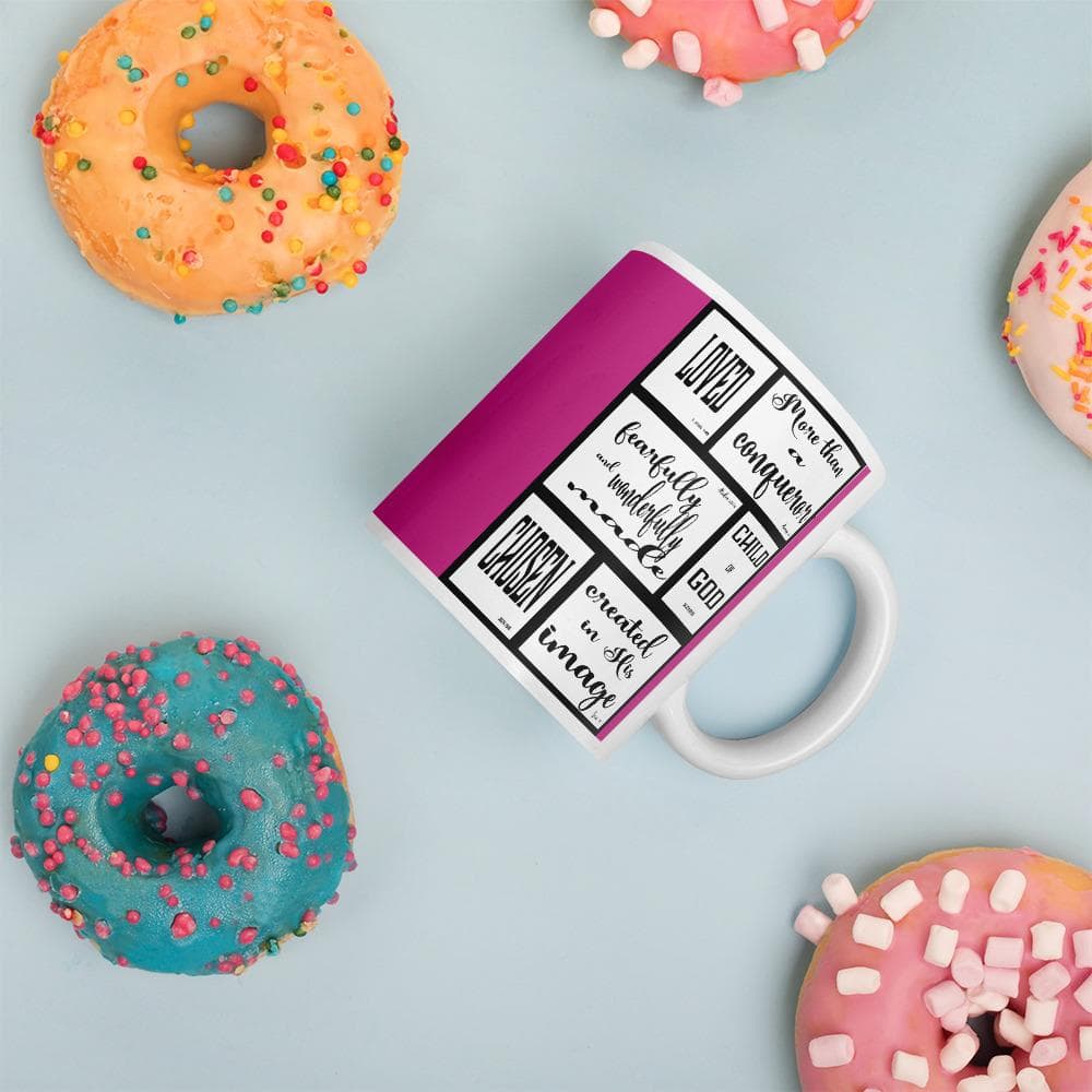 Spiritual Identity Mug with pink backgound