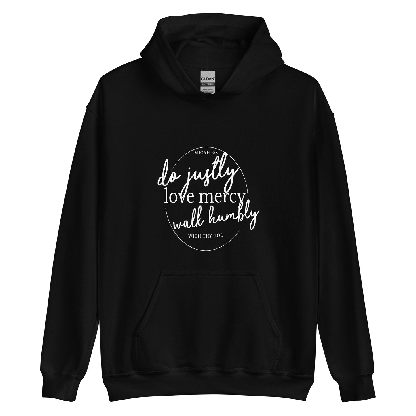 Micah 6:8 Do, love, act ..Unisex Hoodie Black front