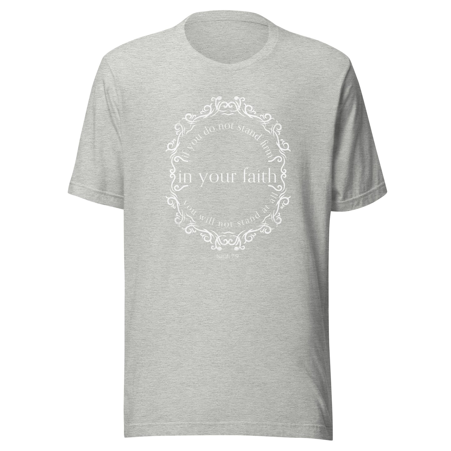 Isaiah 7:9 Ladies' Short Sleeve T-shirt athletic heather