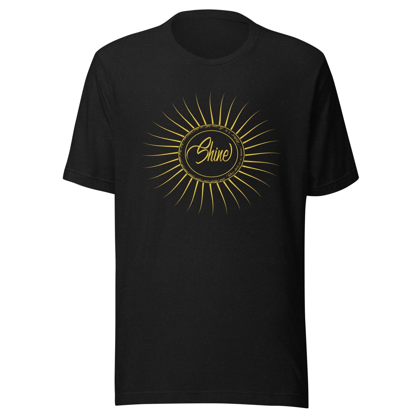 Matthew 5:16 Shine Short-Sleeve Unisex T-Shirt Black front