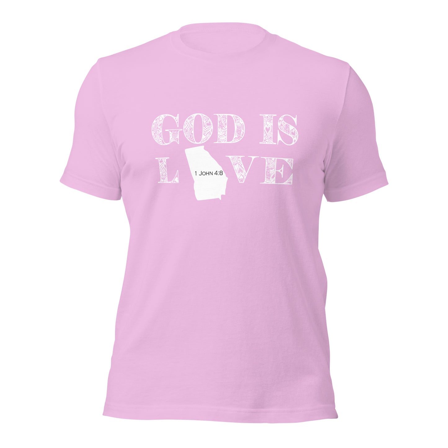 1 John 4:8 God is love Georgia T-shirt lilac