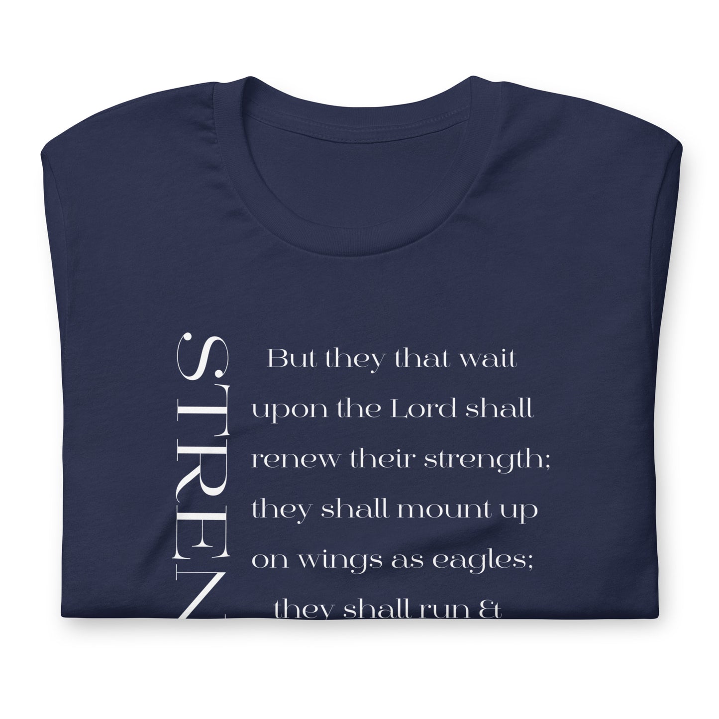 Isaiah 40:31 Strength Short-Sleeve Unisex T-Shirt navy