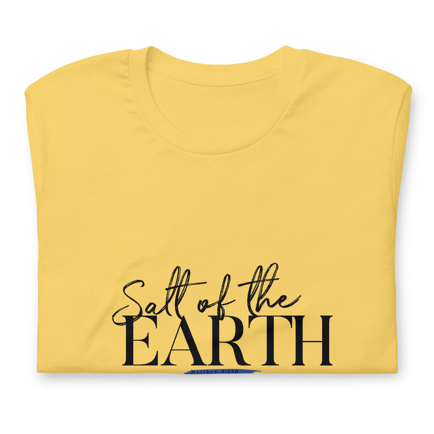 Matthew 5:13 Unisex Short-Sleeve T-Shirt Yellow folded