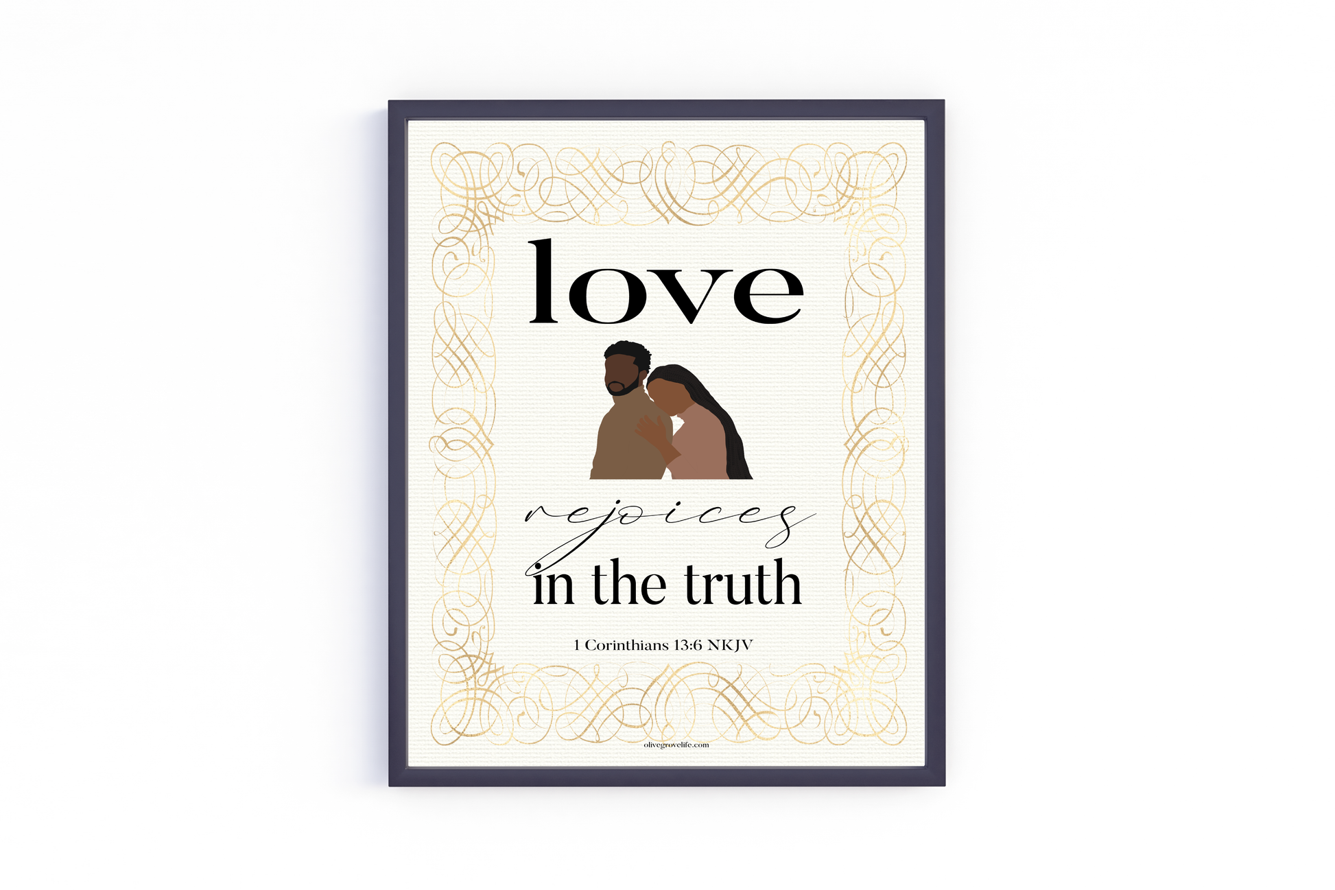 1 Corinthians 13:6 8x10 scripture wall art