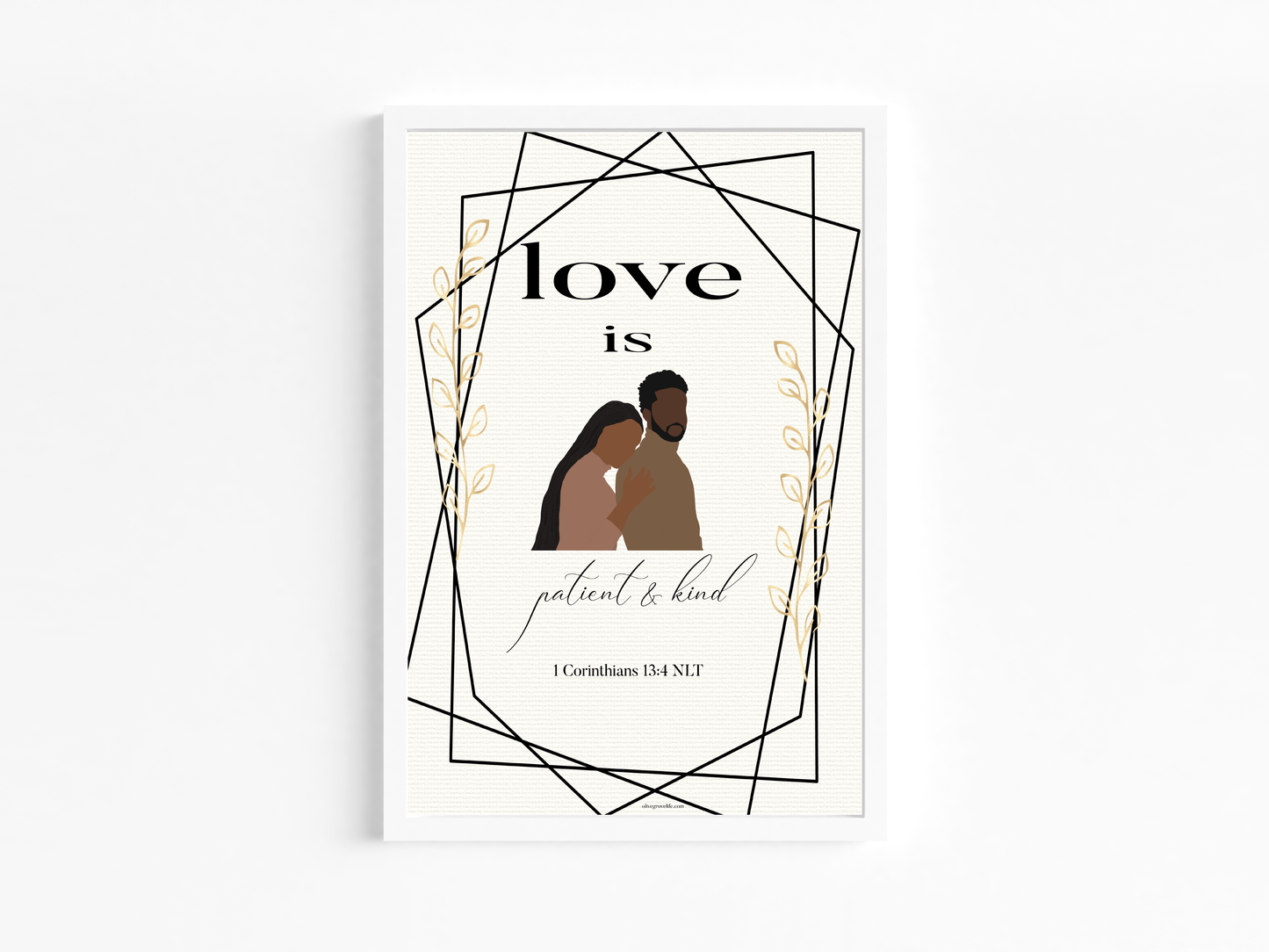 1 Corinthians 13:4 NLT 24x36 scripture wall art
