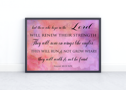 Isaiah 40:31 Art Print