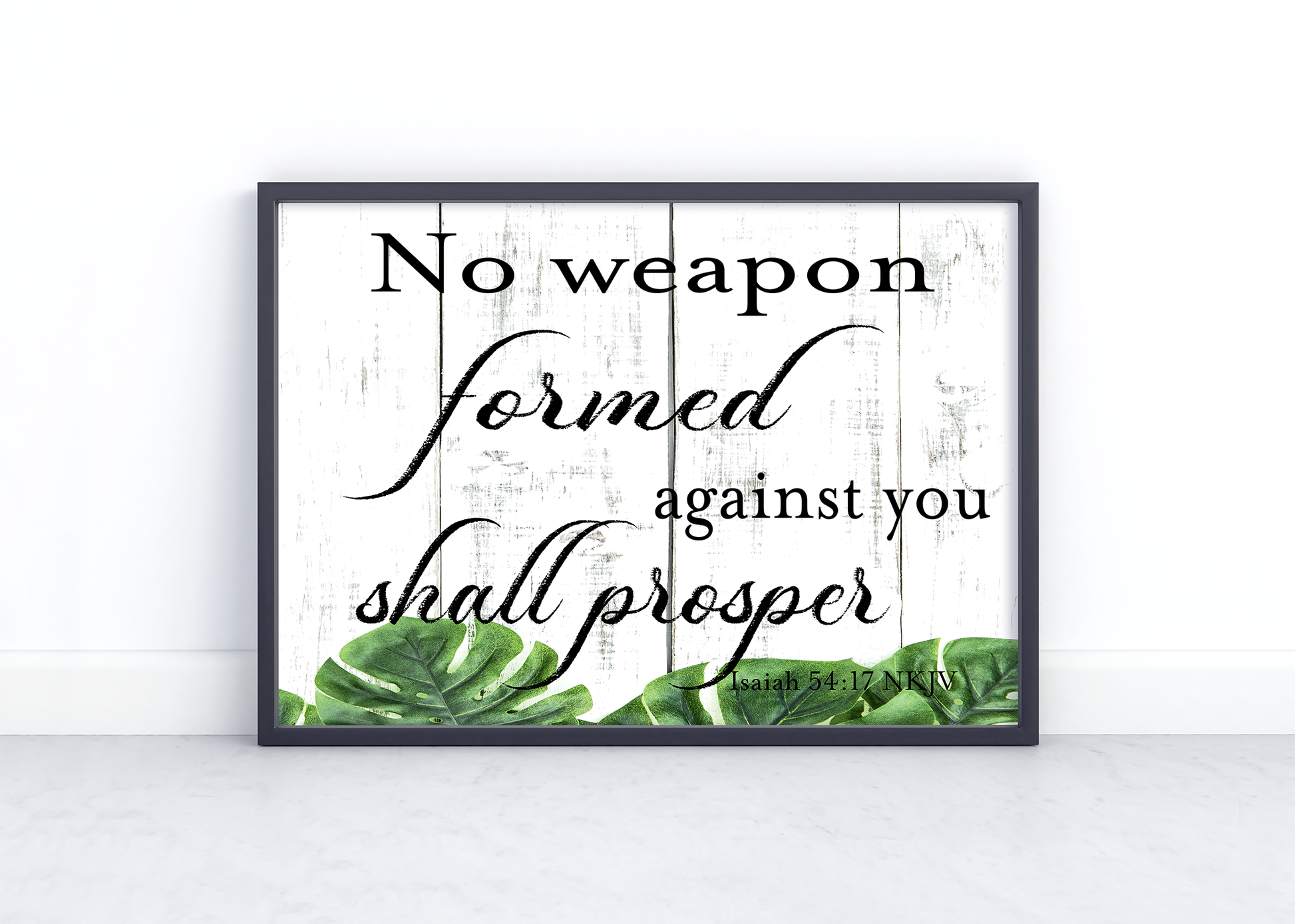 Isaiah 54:17 Art Print Basic Mockup