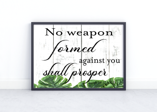 Isaiah 54:17 Art Print