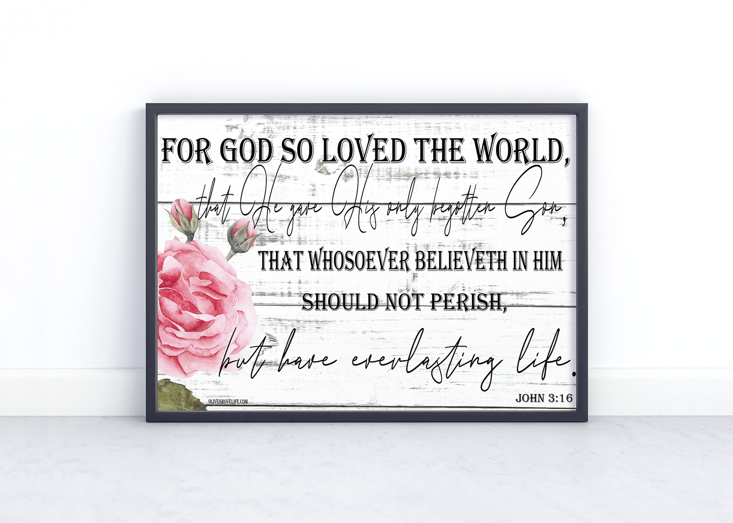 John 3:16 Art Print