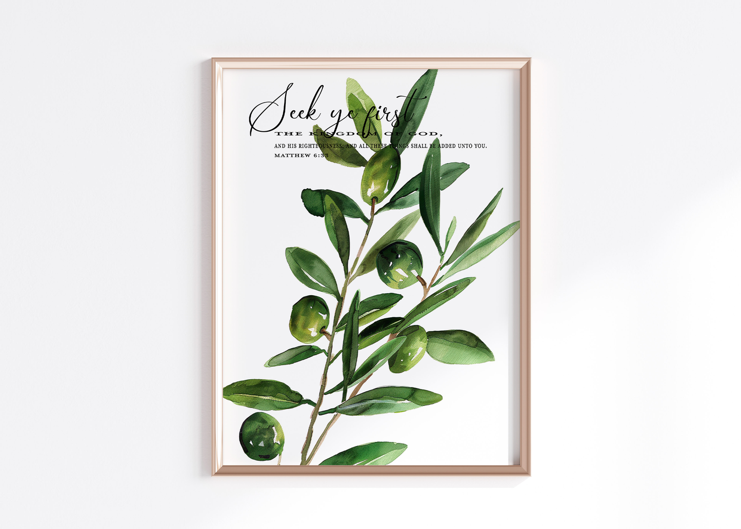 Matthew 6:33 Art Print