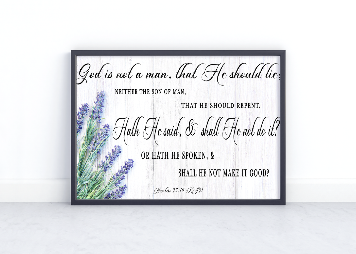 Numbers 23:19 Art Print