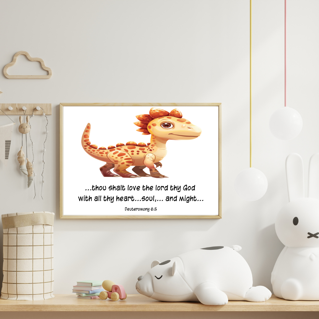 Deuteronomy 6:5 Dino Art Print