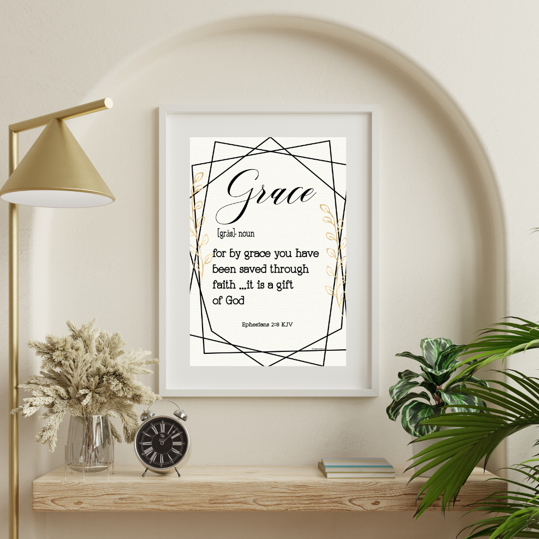 Ephesians 2:8 Grace Defined Art Print