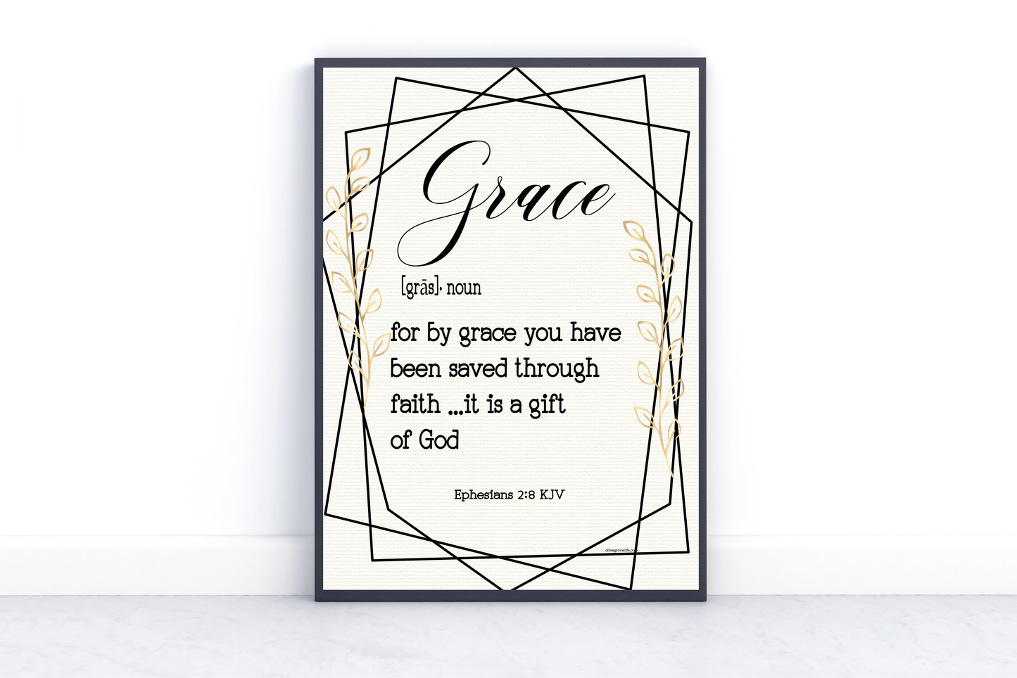 Ephesians 2:8 Grace Defined Art Print