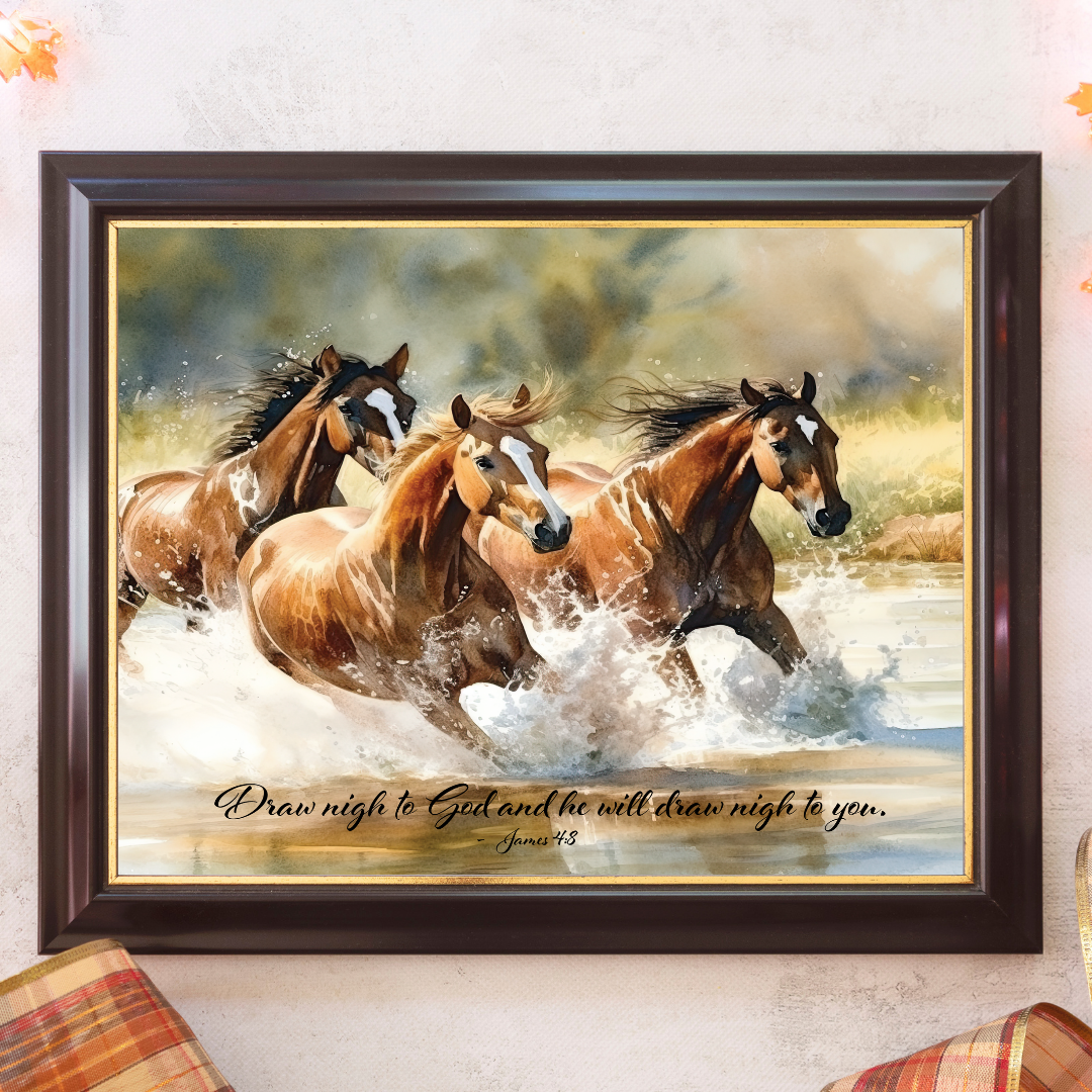 James 4:3 Horse Art Print