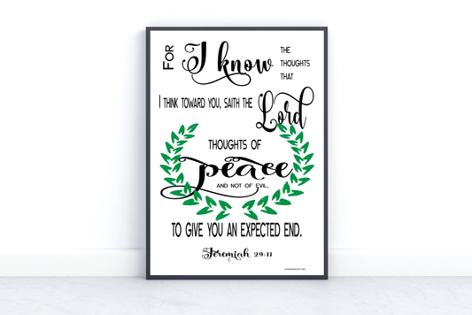 Jeremiah 29:11 Art Print