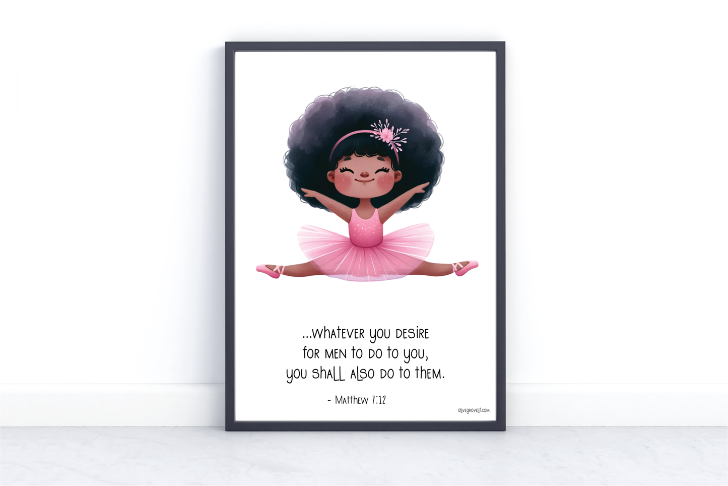 Matthew 7:12 Ballerina Art Print