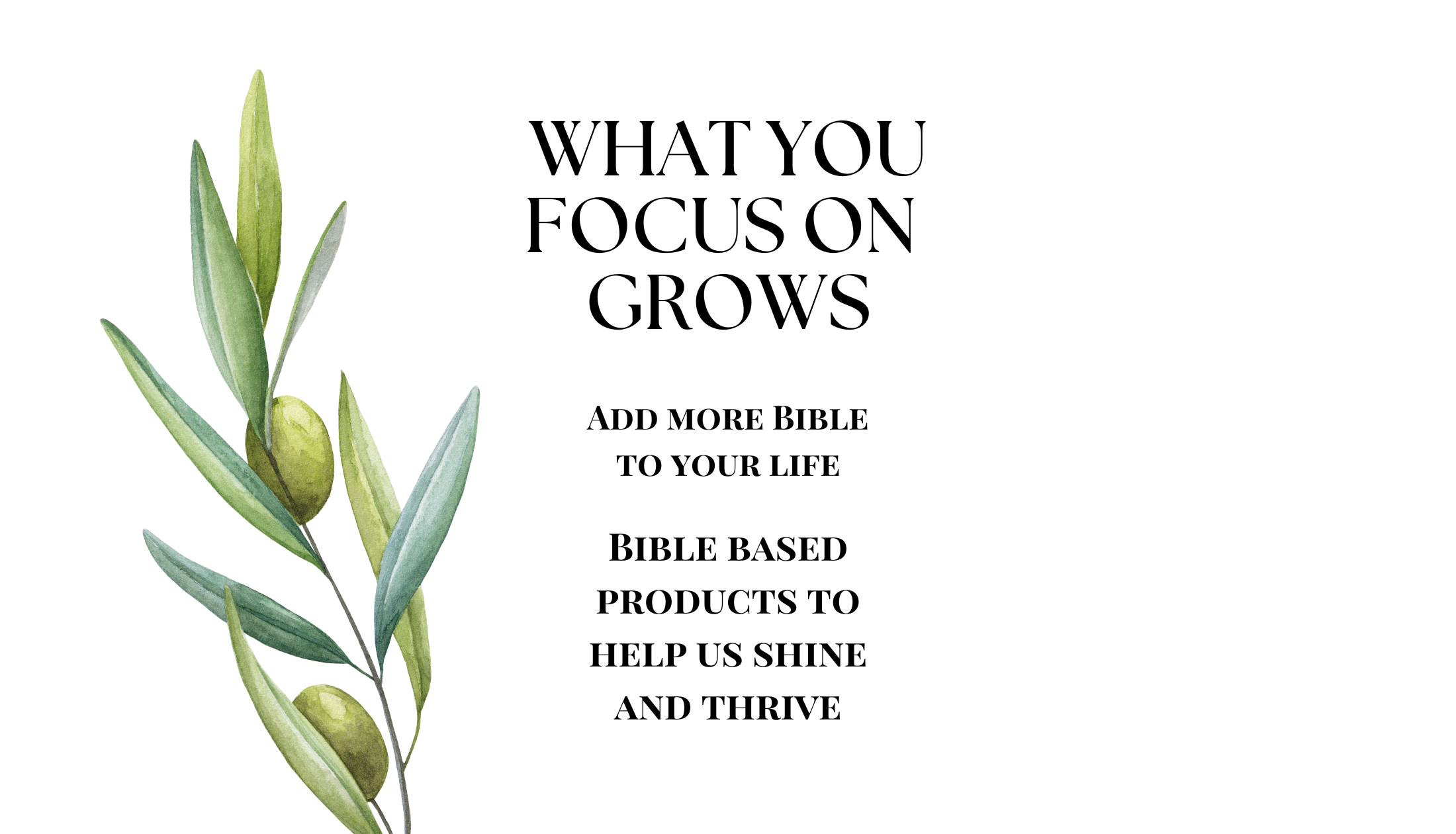 What you focus on grows add more bible in your life. Bible based products to help us shine and thrive