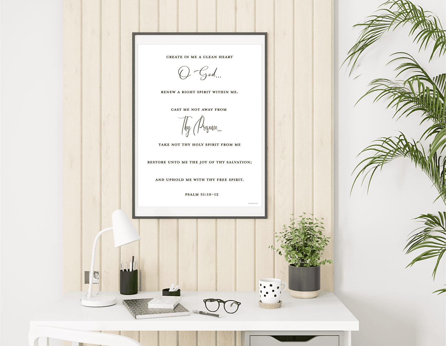 Psalm 51:10-12 Wall Art