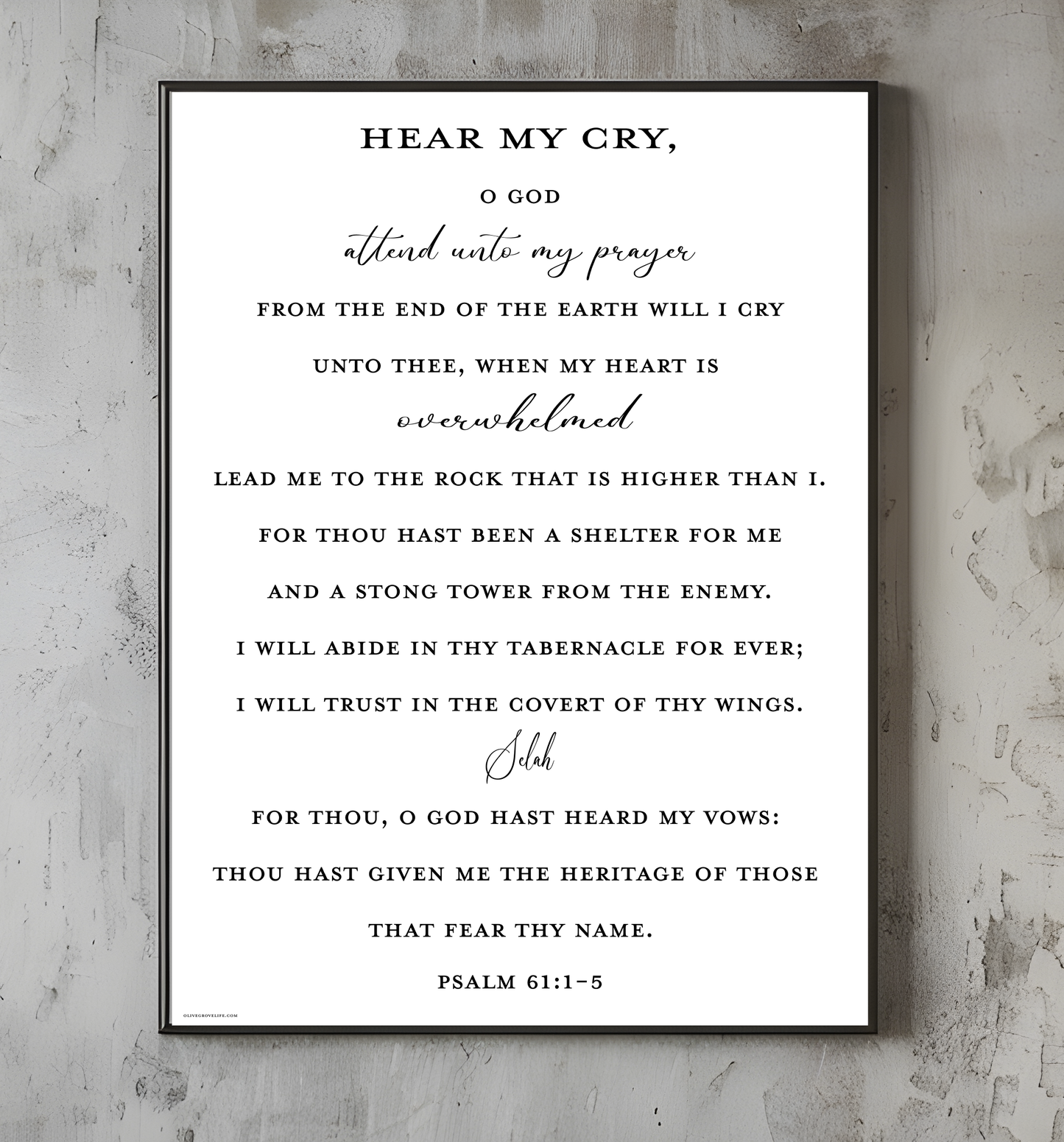 Psalm 61:1-5 Print