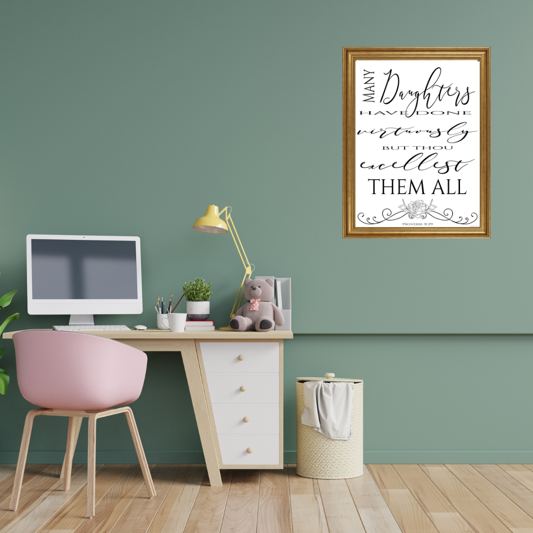 Proverbs 31:29 Christian Print – Olive Grove Life