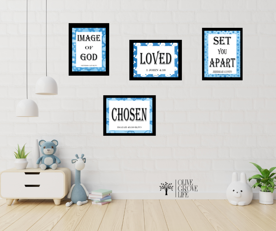 You Are 5 pack art prints - in boy's room