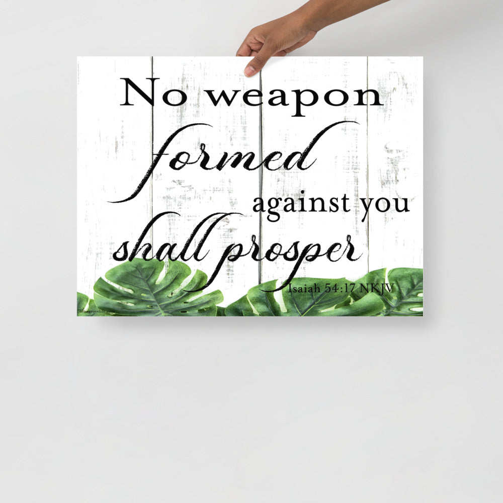 Isaiah 54:17 NKJV Art Print