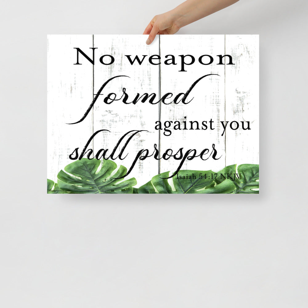 Isaiah 54:17 NKJV Art Print