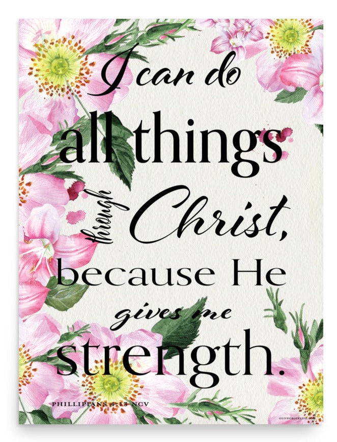 Philippians 4:13  Art Print