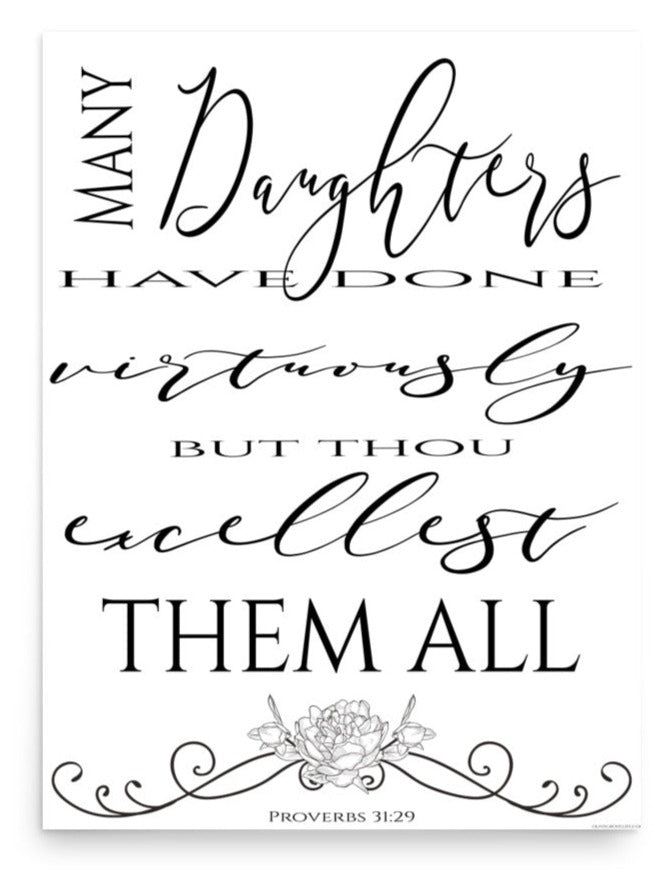 Proverbs 31 And 29 - Art Print