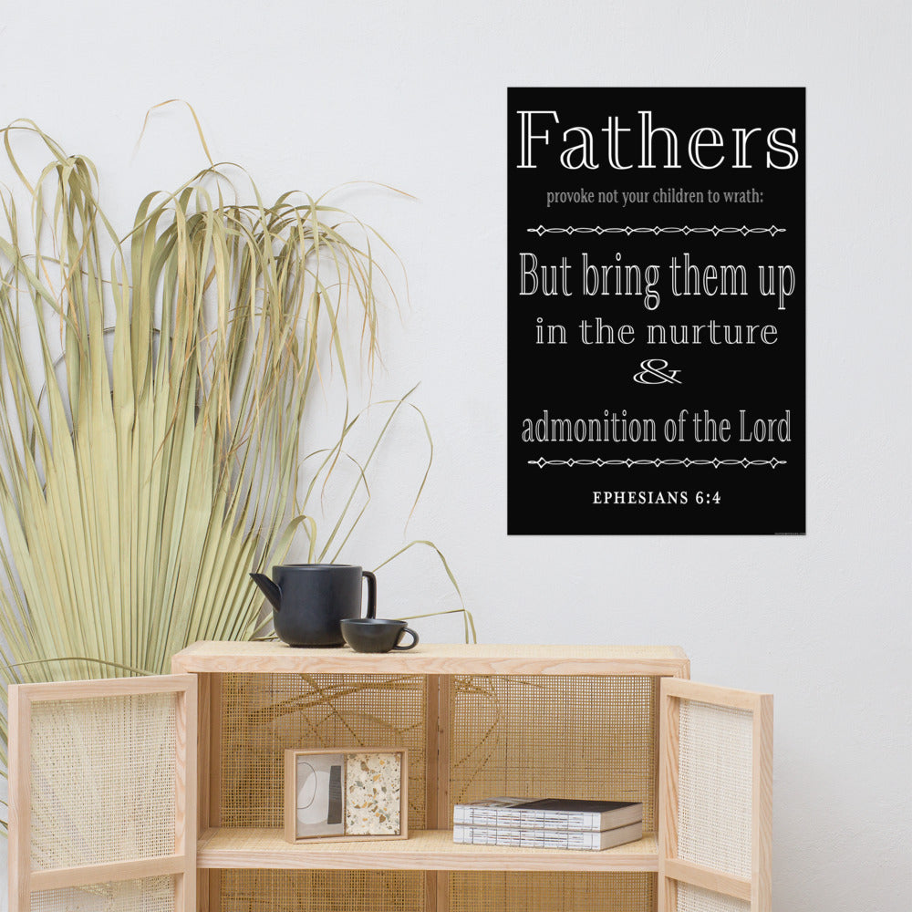 Ephesians 6:4 Art Print cabinet mockup