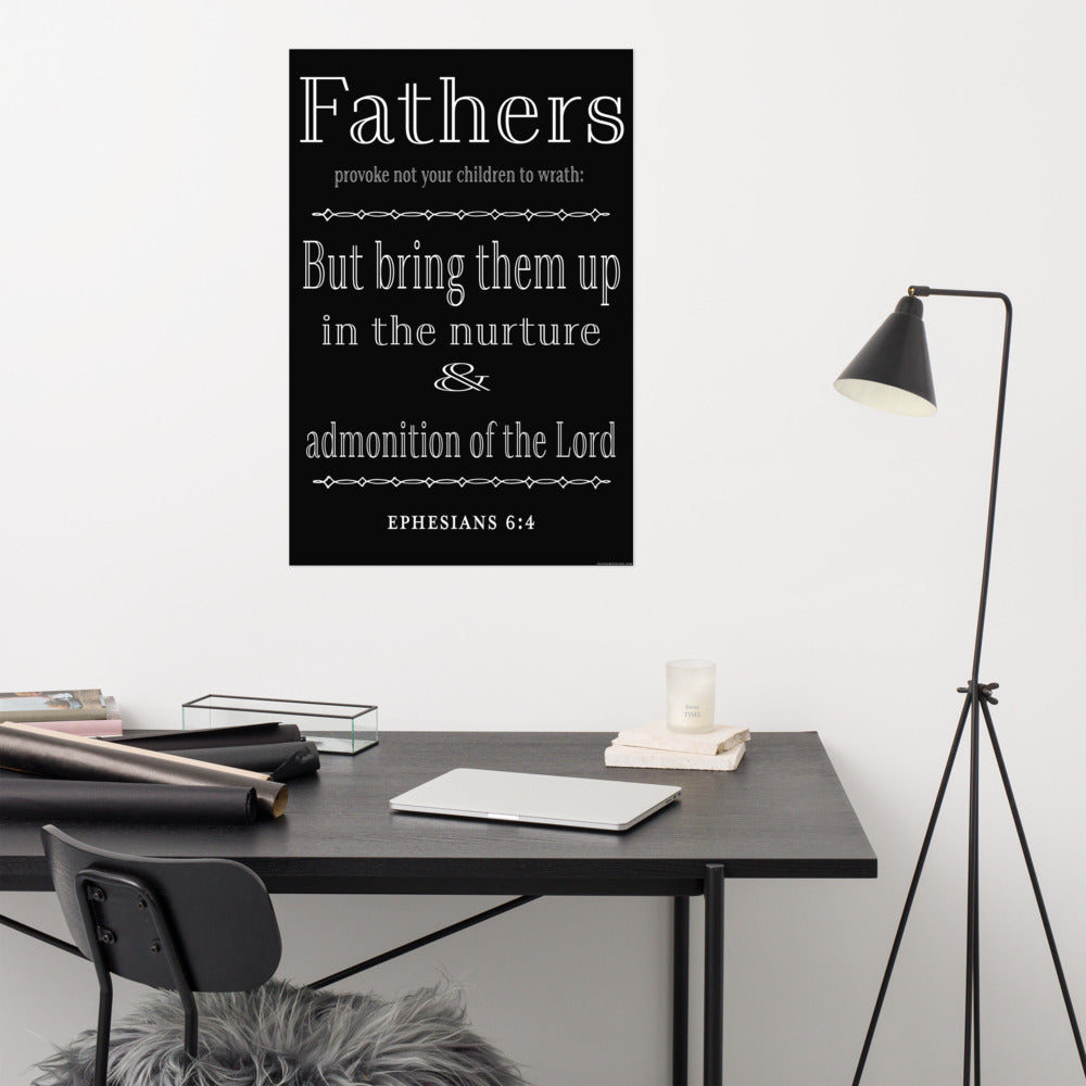 Ephesians 6:4 Art Print desk mockup