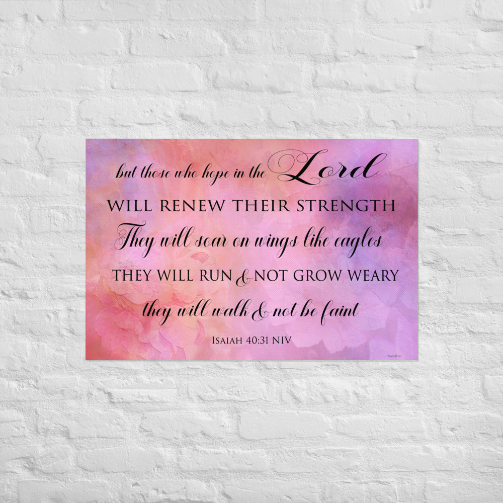 Isaiah 40:31 Art Print brick wall mockup