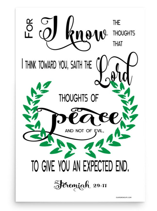 Jeremiah 29:11 Art Print