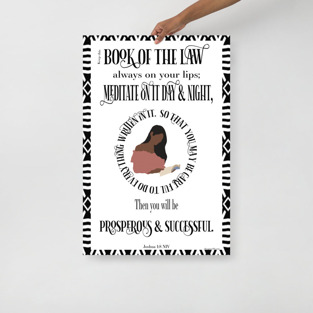 Joshua 1:8 NIV Art Print