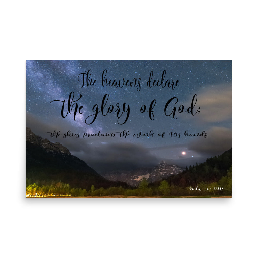 Psalm 19:1 Art Print - 24x36