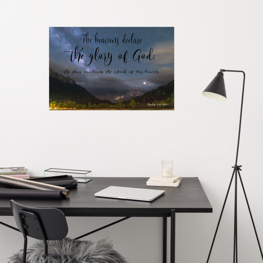 Psalm 19:1 Art Print - 24x36