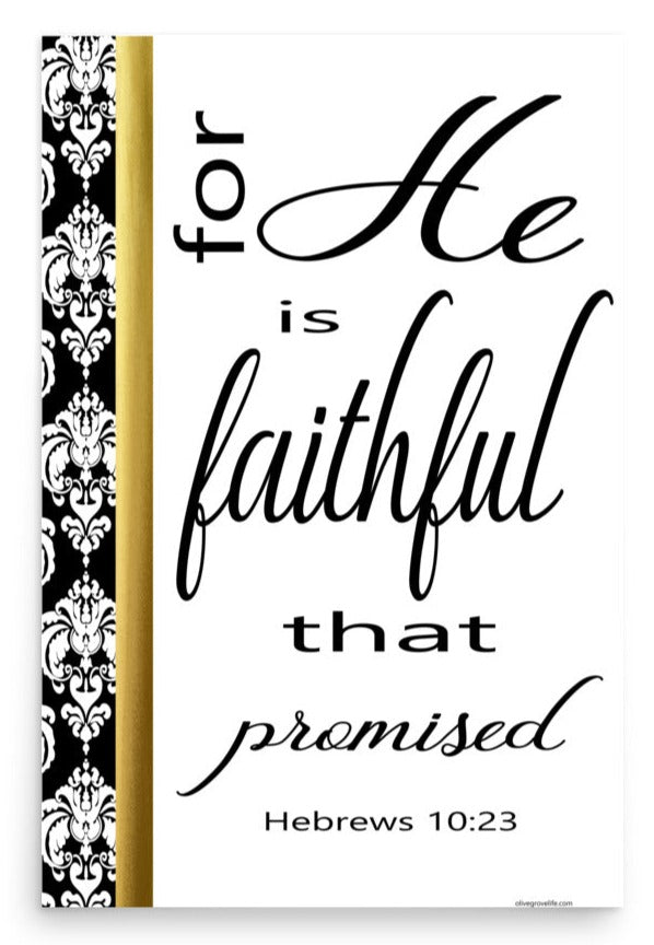 Hebrews 10:23 God's Promises Art Print