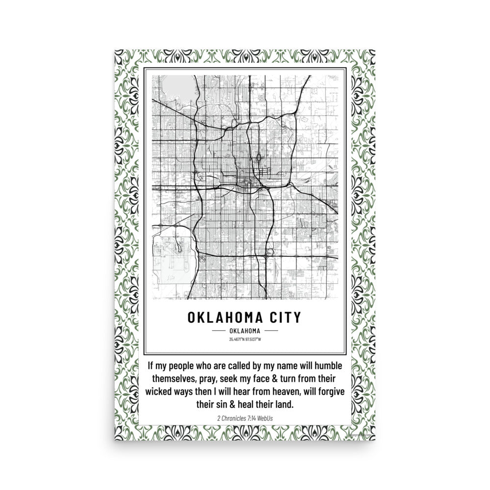 2 Chronicles 7:14 Oklahoma City OK Art Print