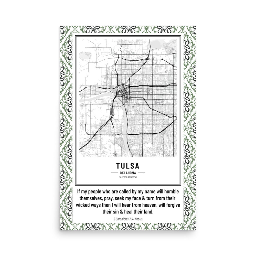 2 Chronicles 7:14 Tulsa OK Art Print