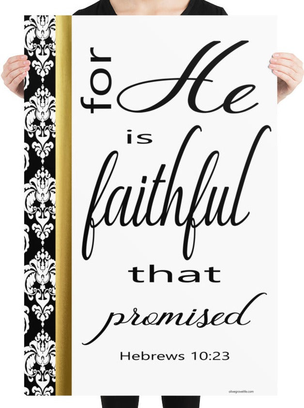 Hebrews 10:23 God's Promises Art Print